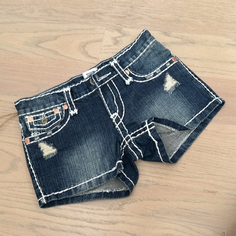 True Religion Blue Jean Shorts - Picture 2 of 8